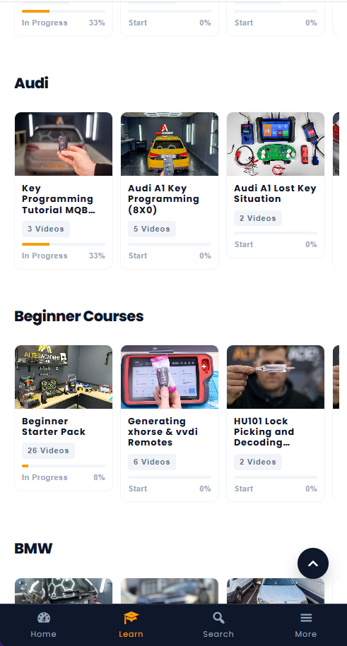 Alter Academy Quick Search Interface