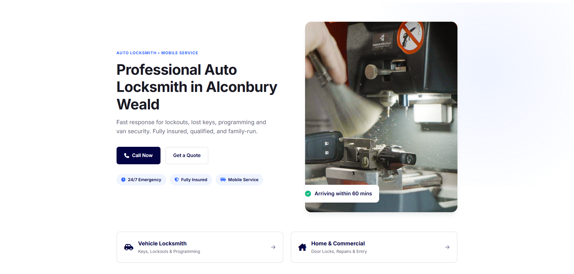 Locksmith Website Example