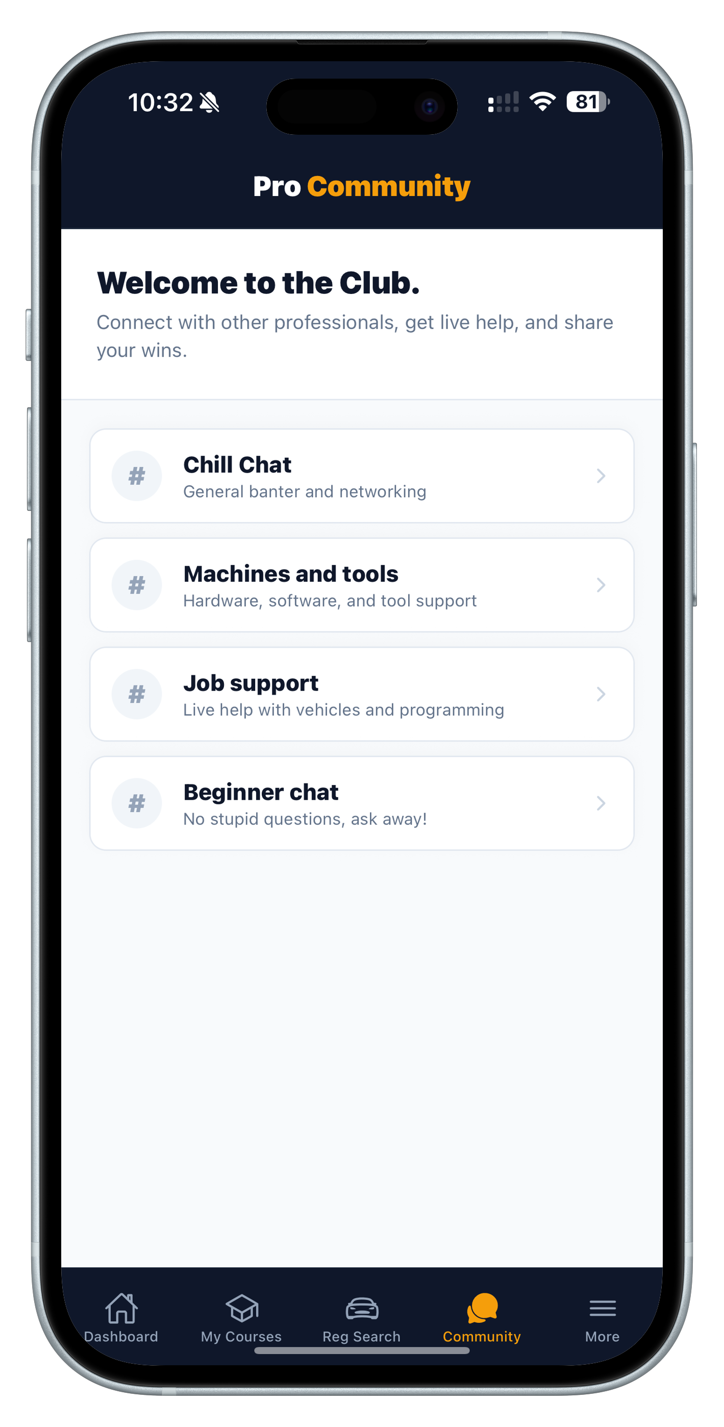Community Chat Screen