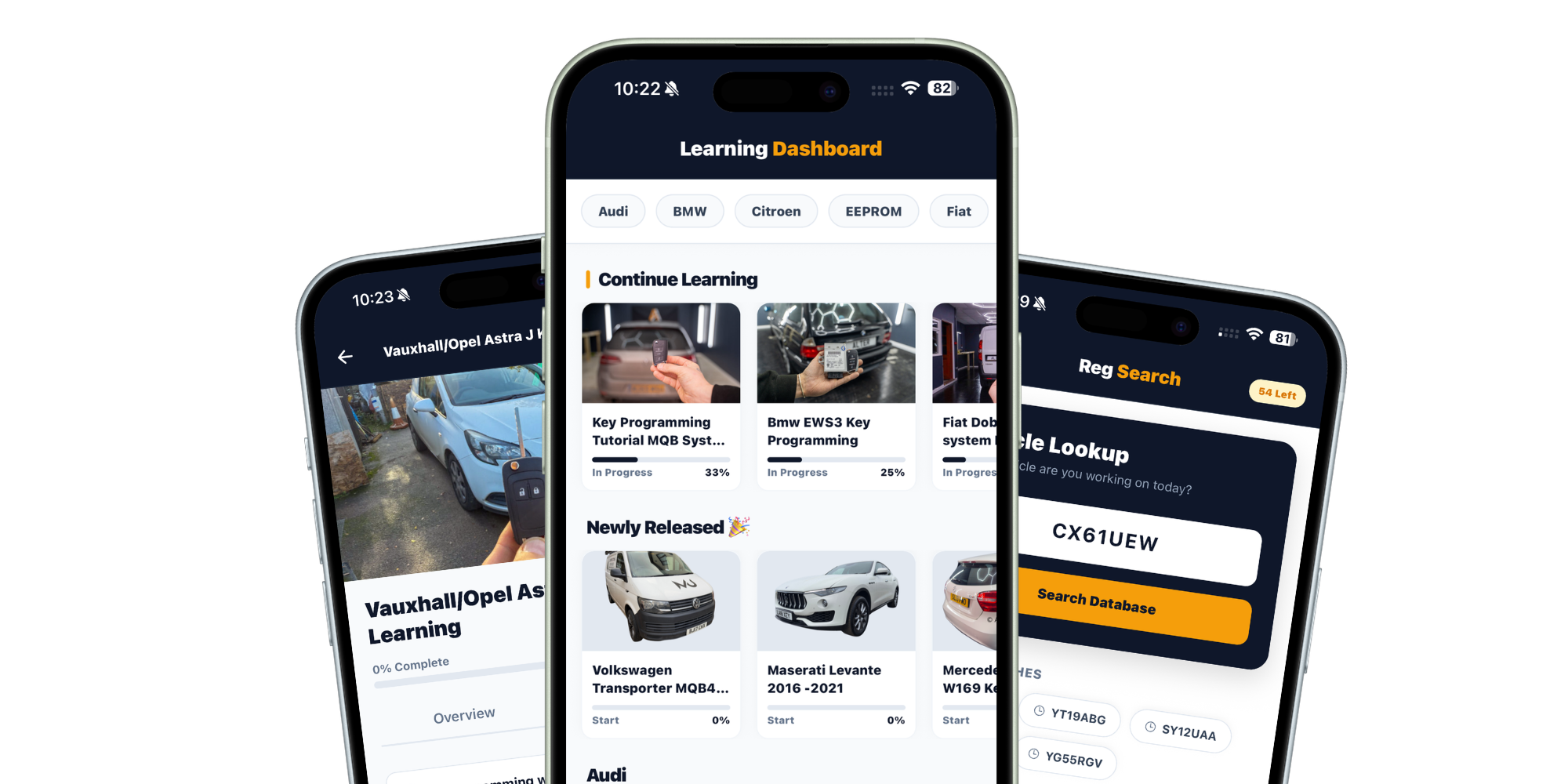 Learning Dashboard App Layout