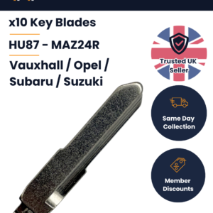 HU87 - MAZ24R - Vauxhall / Opel / Subaru / Suzuki - x10 Key Blades