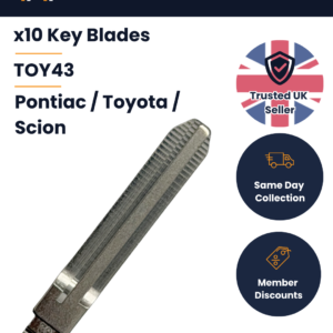 TOY43 - Pontiac / Toyota / Scion - x10 Key Blades