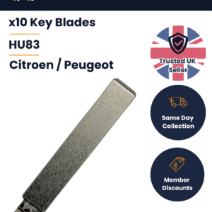HU83 - Citroen / Peugeot / Renault - x10 Key Blades