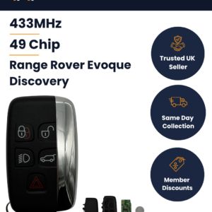 Land Rover Range Rover Sport / Vogue - 5 Button Smart Remote Key - KOBJTF10A - 433MHz, ID49