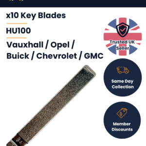 HU100 - Vauxhall / Opel / Buick / Chevrolet / GMC - x10 Key Blades